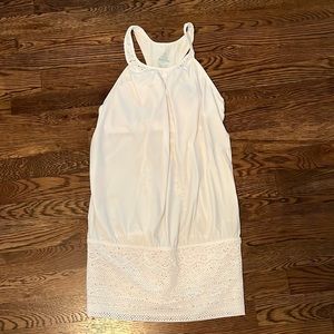 Women’s prana lace yoga tank white size small